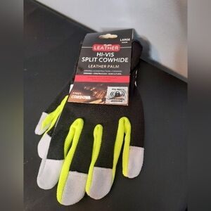 Cordova Leather Hi-Vis Split Cowhide Leather Palm Gloves